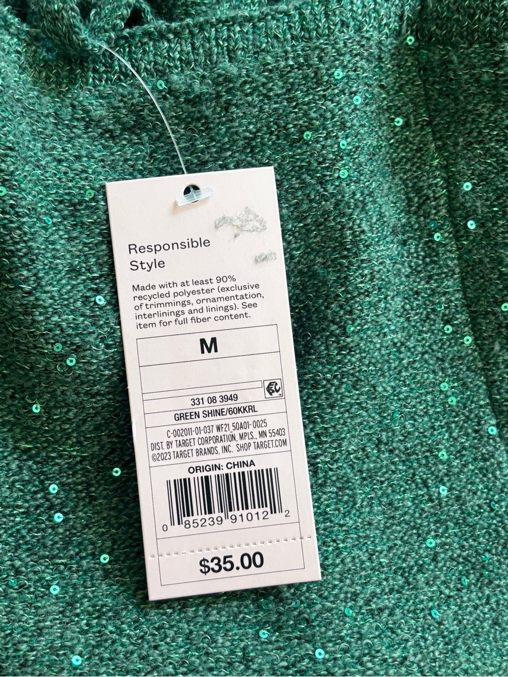 wild fable Strapless Sparkle Knit Dress in Green - Picture 4 of 5